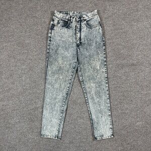 Vintage Jonny-Q Washed Black Acid Wash High Rise Mom Jeans 27x29 Retro 80s 90s
